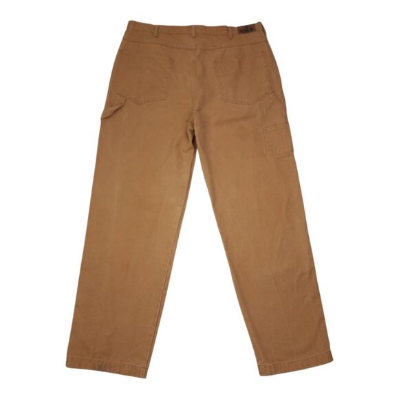 Redhead Mens 40x34 Relaxed Fit Carpenter Work Pants 100% Cotton Brown Tan - Picture 9 of 9